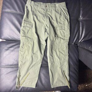 5.11 Tactical Series Mens Cargo‎ Pants Green Flat Front Workwear XL (39.5-43)